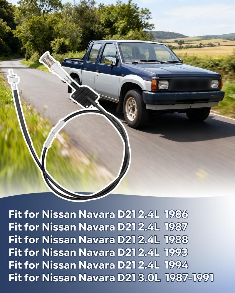 JUQAFY كابل عداد السرعة 72" استبدال 25055-22G01 مناسب لنيسان نافارا D21 2.4L 3.0L بيك أب 1986 1987 1989 1990 1991 1992 1993 1994 - Image 2